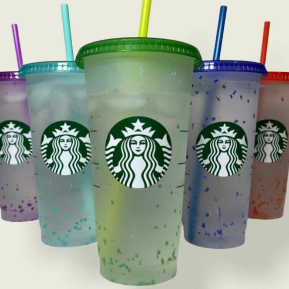 Starbucks Confetti Reusable Cold Cups Brandnew